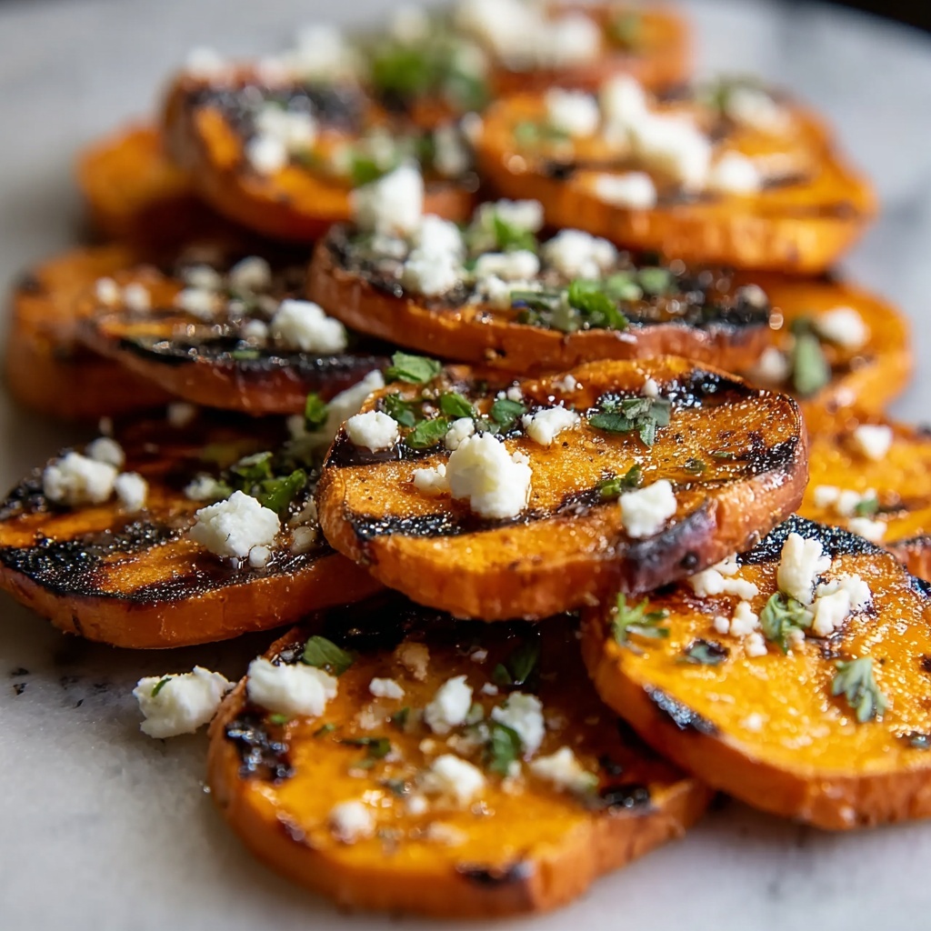 Roasted Sweet Potato Rounds with Honey and Feta Recipe - Recipe Image