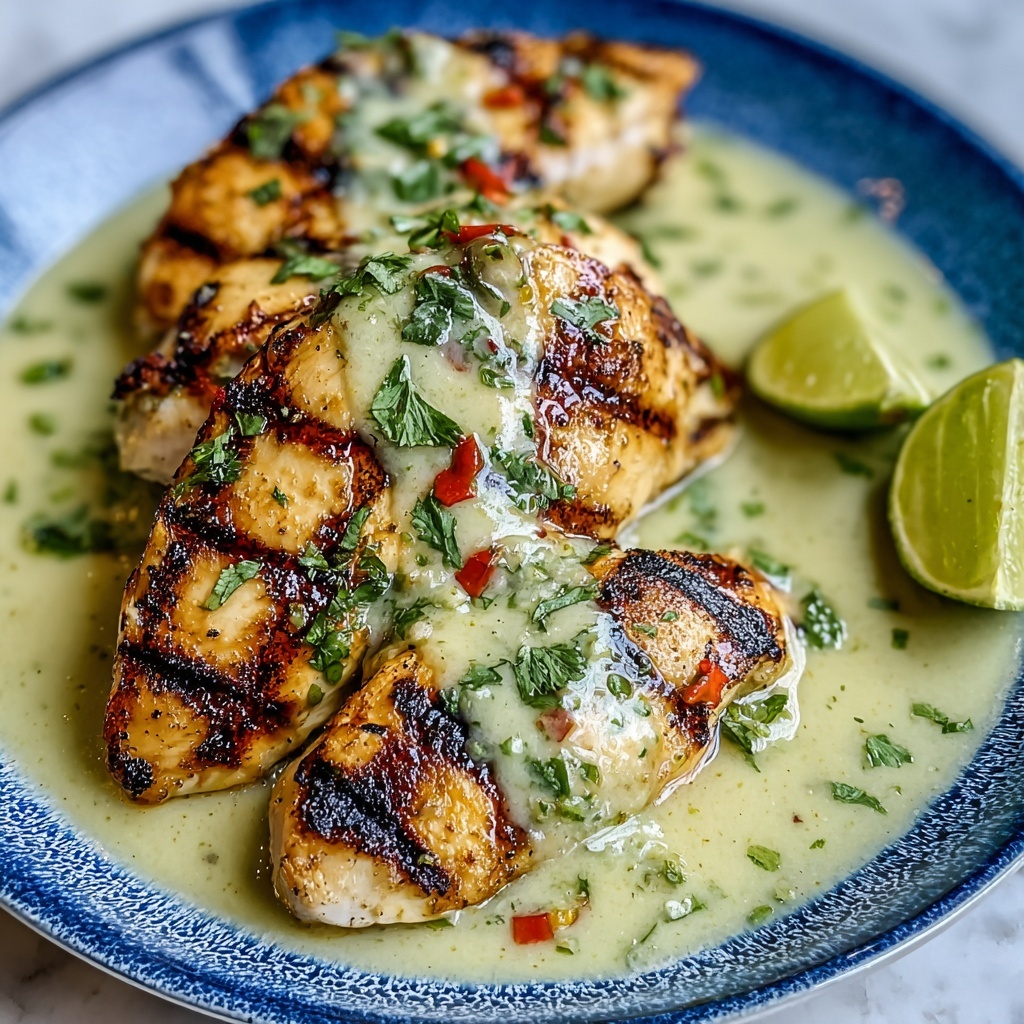 Grilled Salsa Verde Pepper Jack Chicken Recipe - Recipe Image