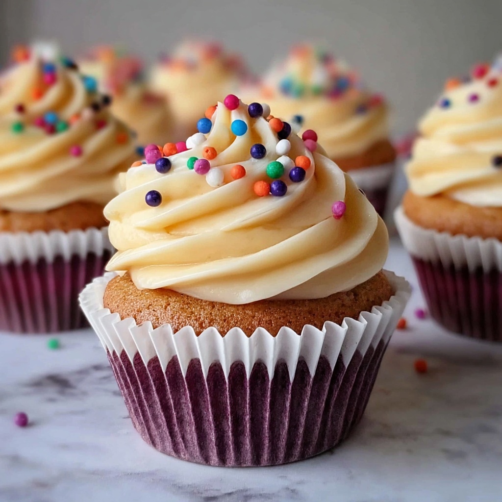 Classic Vanilla Cupcakes with Creamy Butter Frosting Recipe - Recipe Image