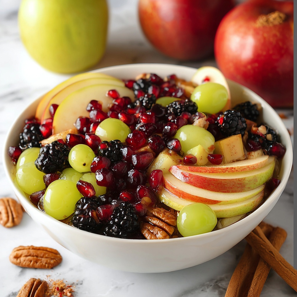 Fall Fruit Salad with Honey Cinnamon Dressing Recipe - Recipe Image