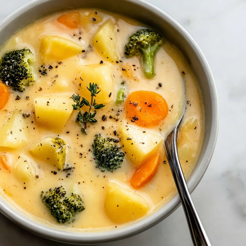 The Best Broccoli Potato Cheese Soup Recipe - Recipe Image