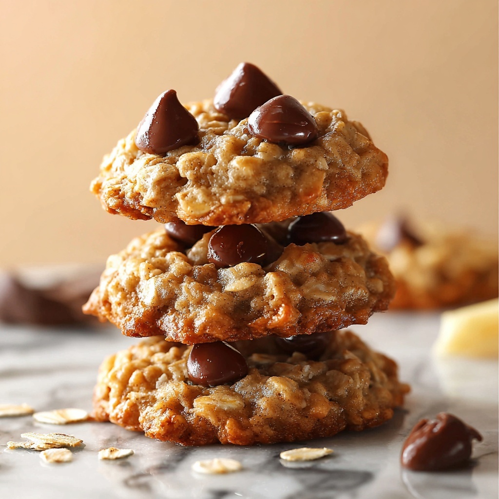 Chewy Banana Oatmeal Cookies Recipe - Recipe Image