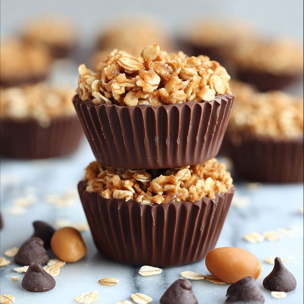 No-Bake Peanut Butter Granola Cups Recipe - Recipe Image