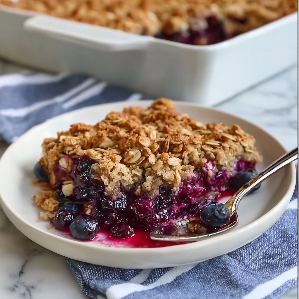 Overnight Blueberry Baked Oatmeal Crisp Recipe - Recipe Image