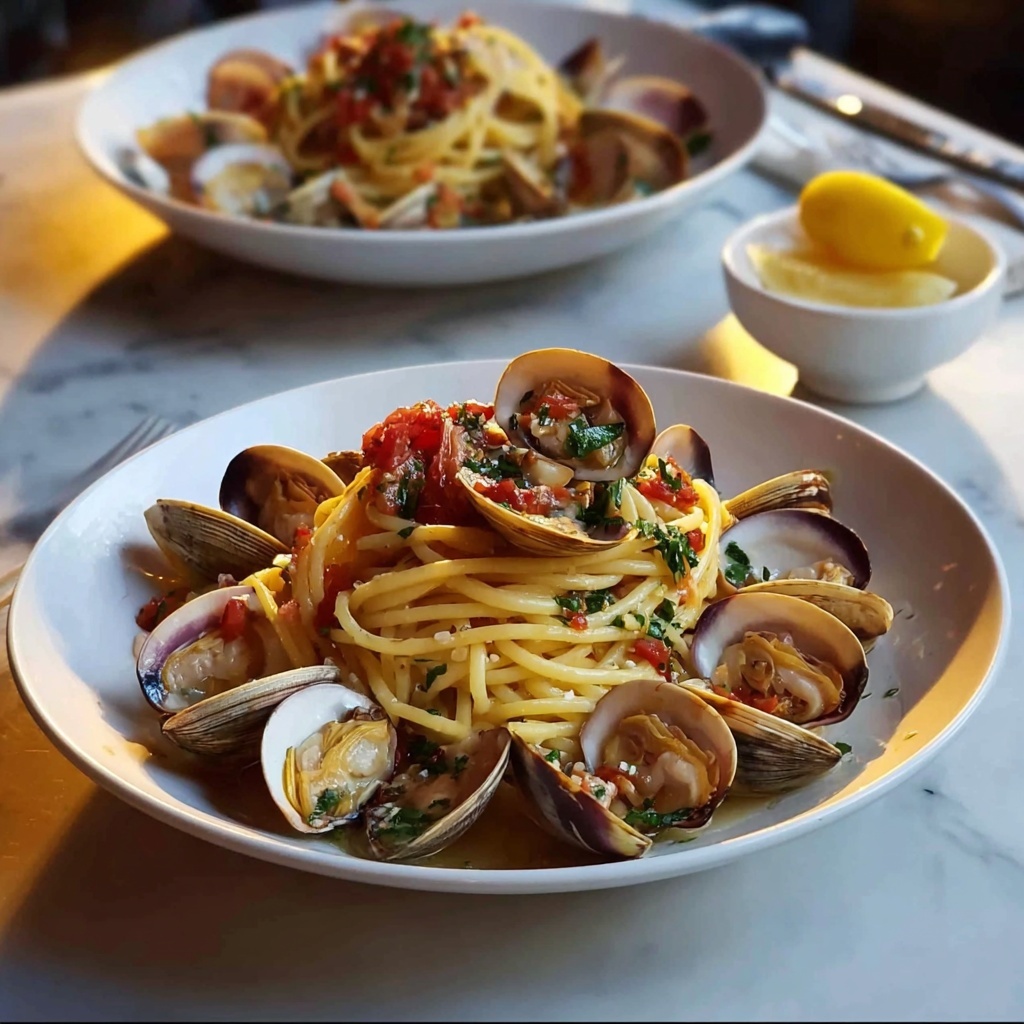 Linguine and Clams with Tomatoes Recipe - Recipe Image