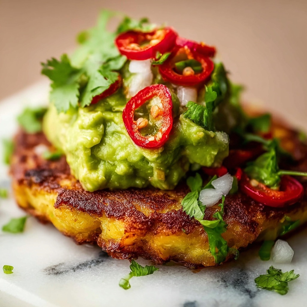 Spicy Smashed Avocado Hash Brown Toasts Recipe - Recipe Image