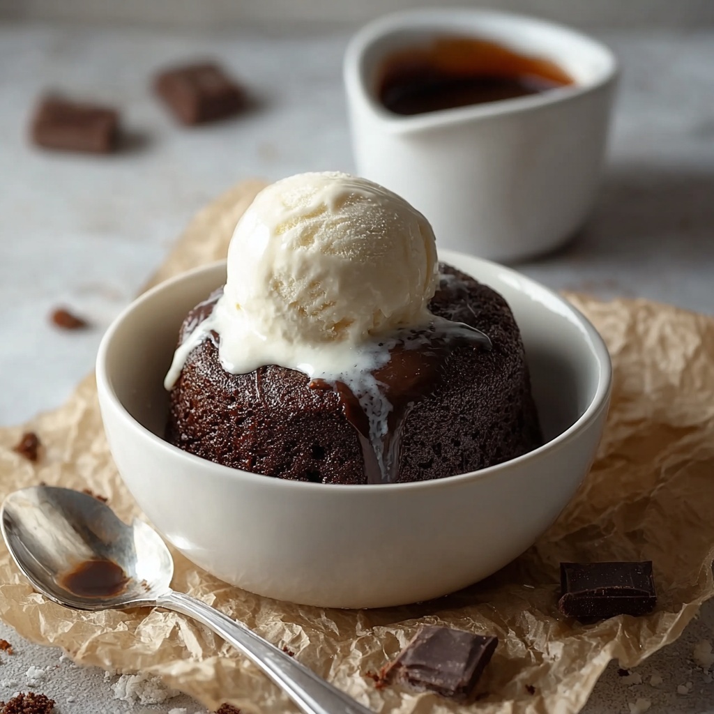 Sticky Toffee Pudding with Toffee Sauce and Vanilla Ice Cream Recipe - Recipe Image