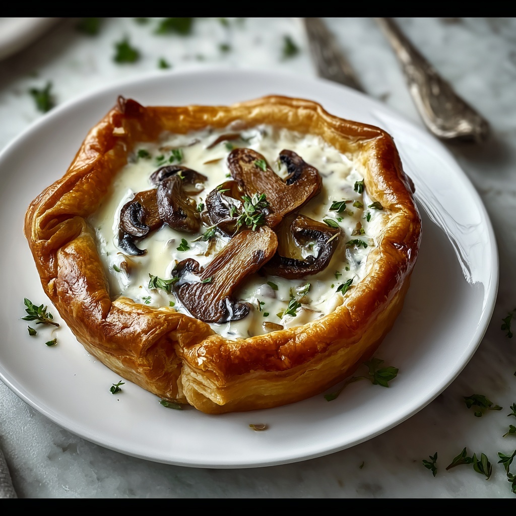 Oyster Tarts with Creamy Mushroom Sauce Recipe - Recipe Image