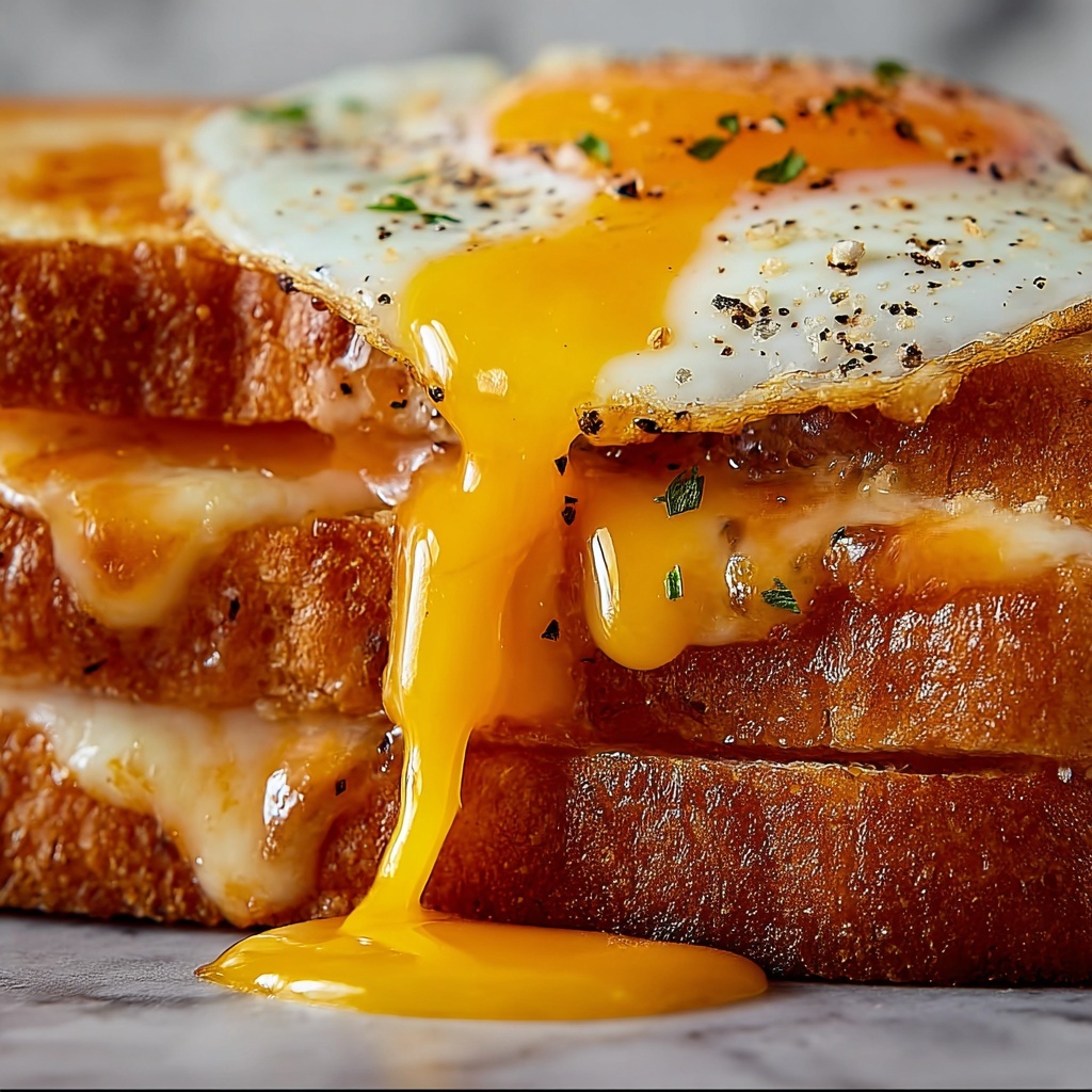 Air Fryer Cheesy Egg Toast Recipe - Recipe Image