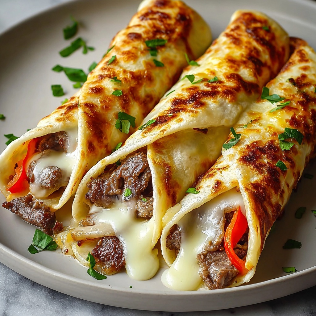 Keto Philly Cheesesteak Roll-Ups Recipe - Recipe Image