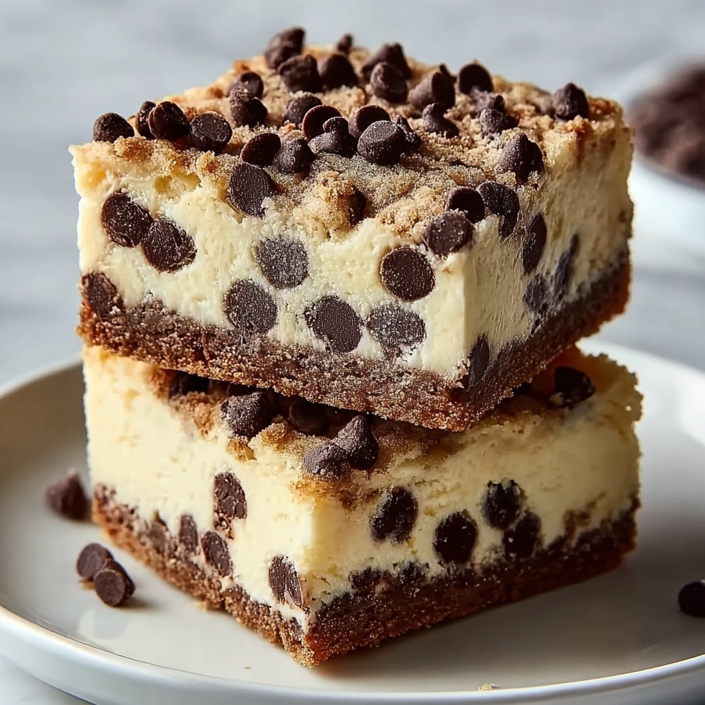 Keto Chocolate Chip Cookie Cheesecake Bars Recipe - Recipe Image