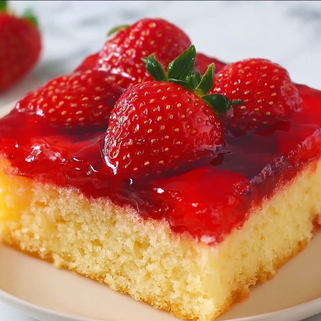 Fresh Strawberry Upside Down Cake Recipe - Recipe Image
