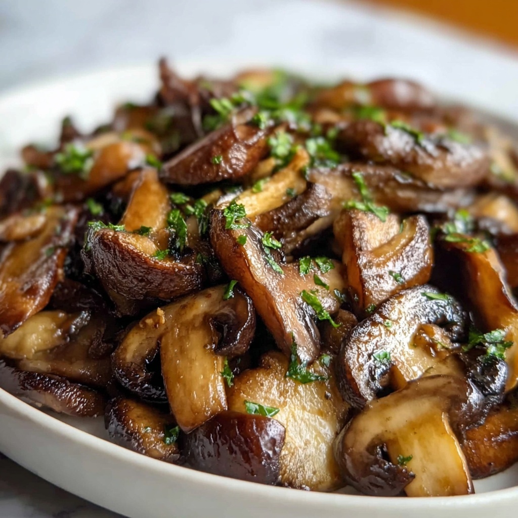 Garlic Butter Oyster Mushrooms Recipe - Recipe Image