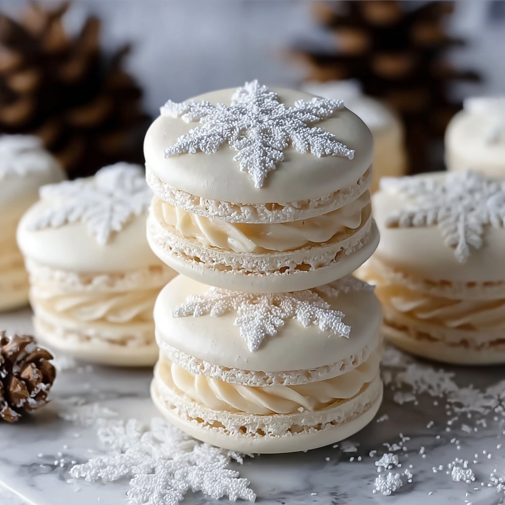 Snowflake Macarons Recipe - Recipe Image