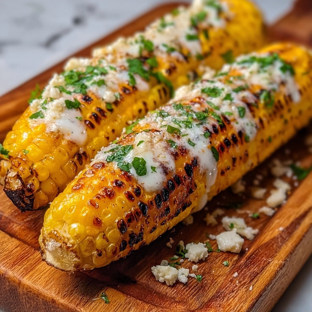 Parmesan Garlic Grilled Corn Recipe - Recipe Image