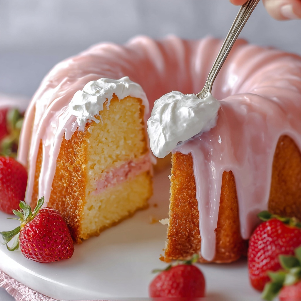 Strawberry Buttermilk Pound Cake Recipe - Recipe Image