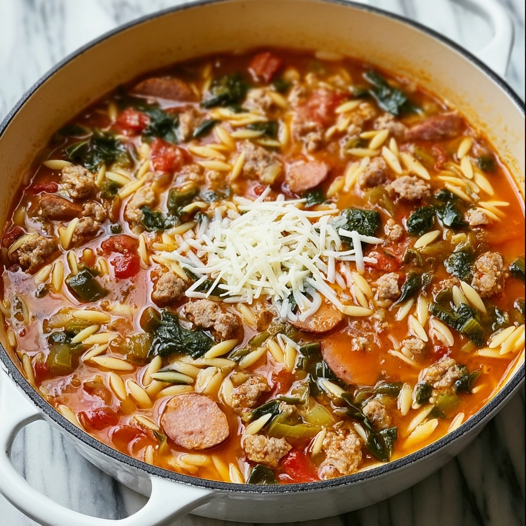 Marry Me Sausage Orzo Soup Recipe - Recipe Image