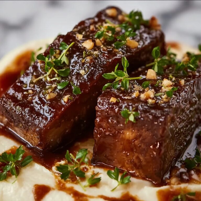Succulent Short Ribs Slow-Cooked in Cola with Creamy Parmesan Risotto Recipe