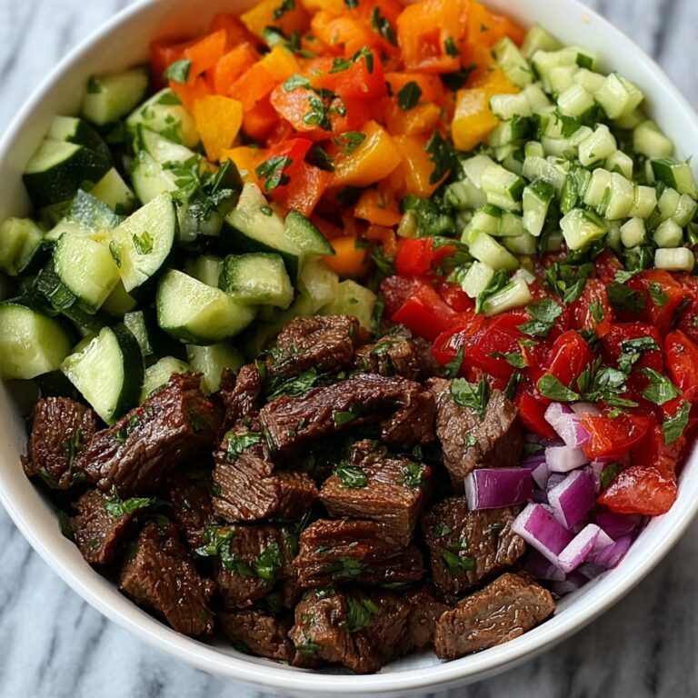 Beef Bowl with Veggies and Pico de Gallo Recipe