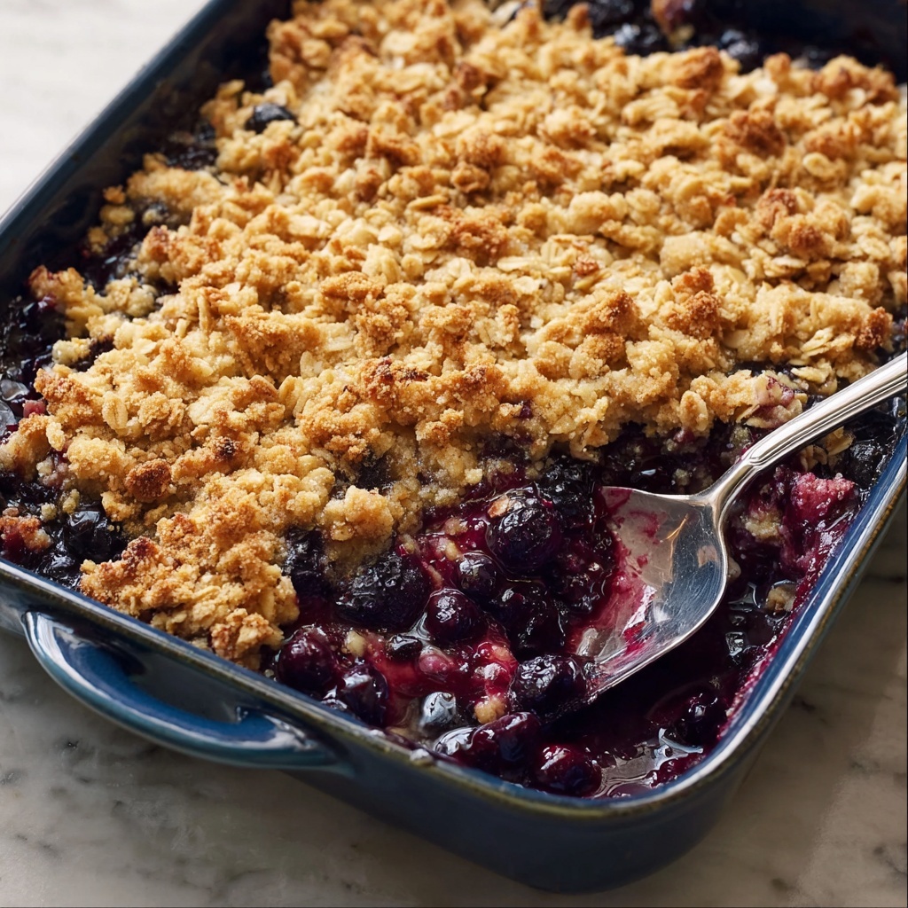 Blueberry Baked Oatmeal Crisp Recipe - Recipe Image