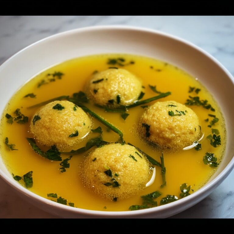 Turmeric Vegetable Matzo Ball Soup Recipe