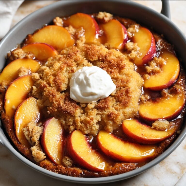 Peach Cobbler Upside Down Cake Recipe