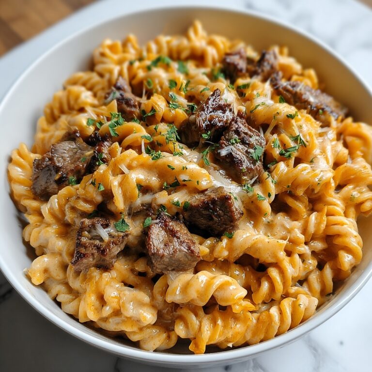 Creamy Honey Buffalo Steak Pasta Bake Recipe