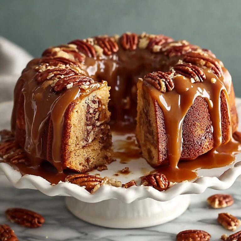 Apple Pecan Cake With Caramel Glaze Recipe