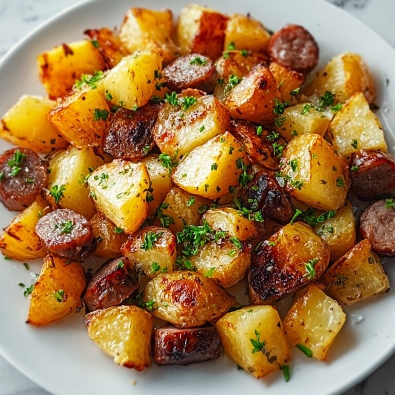 Fried Potatoes and Onions with Smoked Polish Sausage Recipe