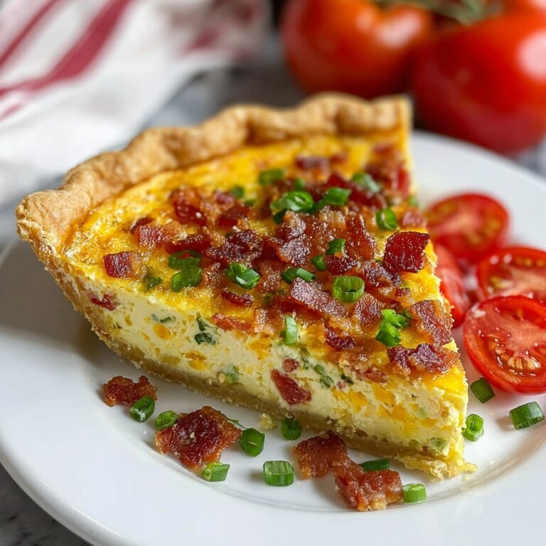 Hash Brown Crust Bacon and Cheddar Quiche Recipe