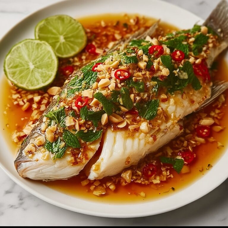 Thai Lime-Garlic Steamed Fish Recipe