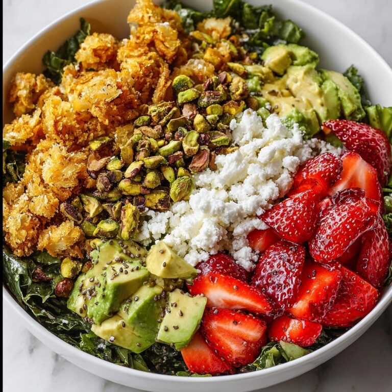 Strawberry Crunch Salad with Caramelized Almonds and Champagne Vinaigrette Recipe