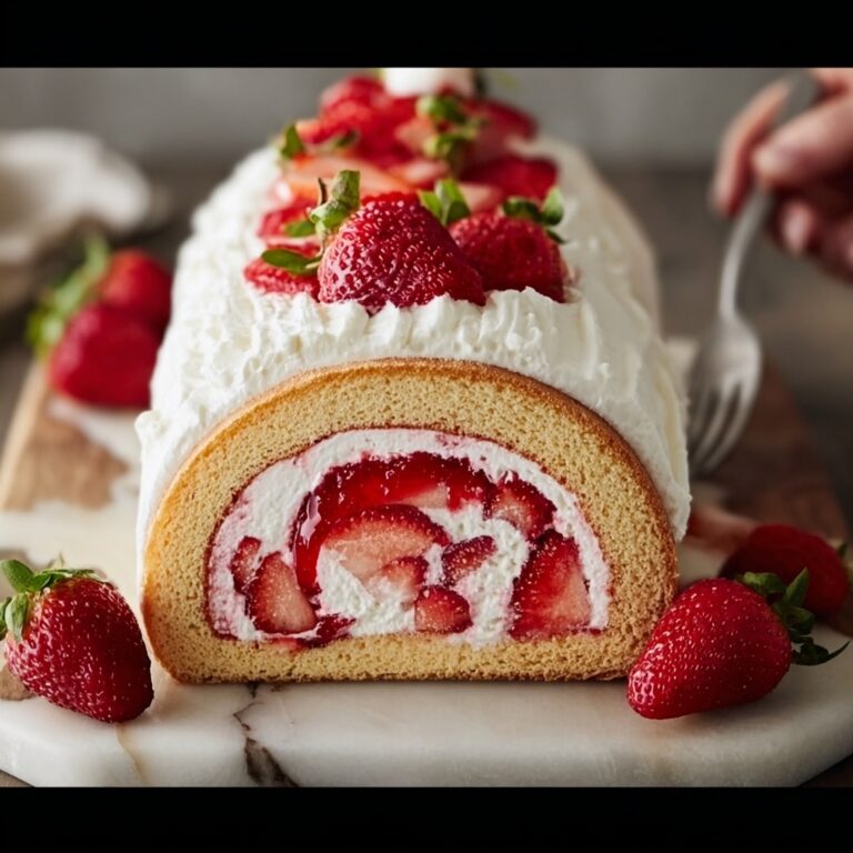 Strawberry Swiss Roll Cake Recipe