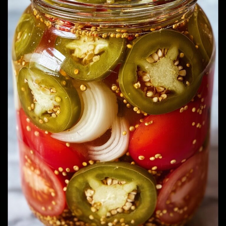 Pickled Green Tomatoes, Onions, and Peppers Recipe