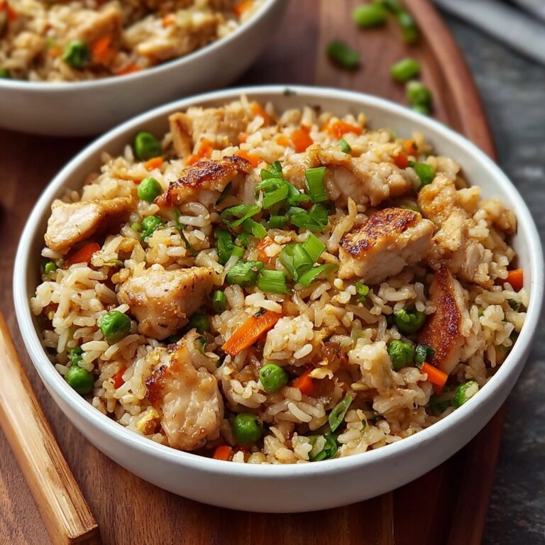 High-Protein Crispy Garlic Chicken Fried Rice Recipe