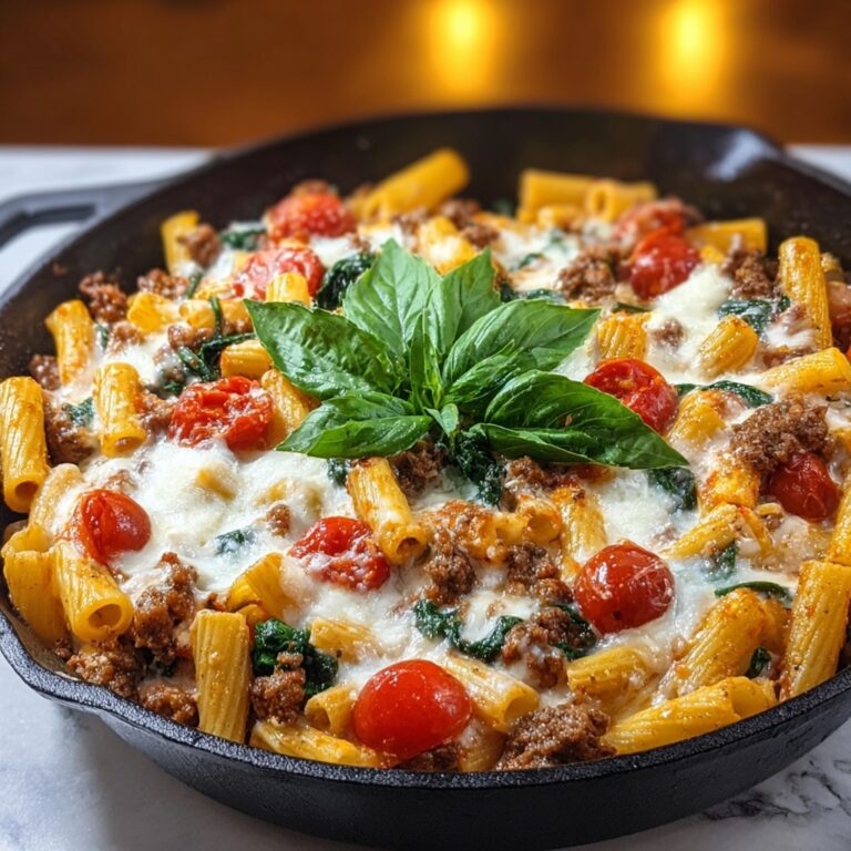 Creamy Tuscan Sausage Pasta Bake Recipe