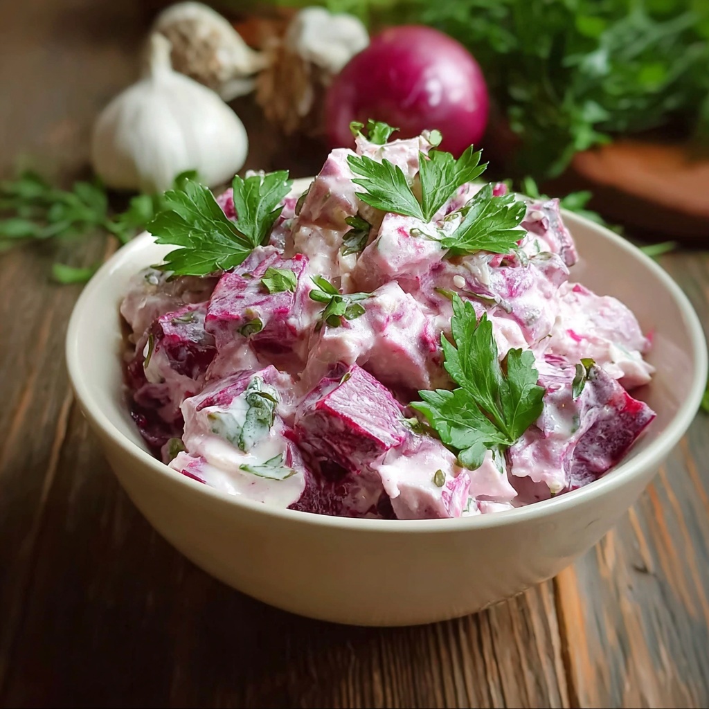 Creamy Beetroot Salad Recipe - Recipe Image