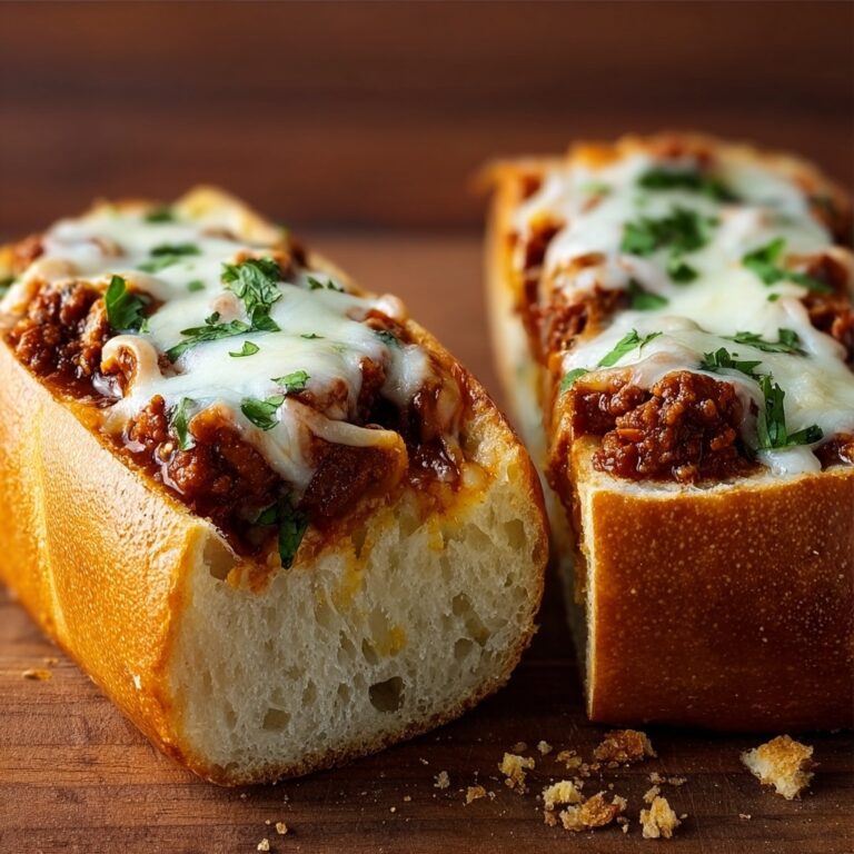 Lasagna Stuffed Garlic Bread Recipe