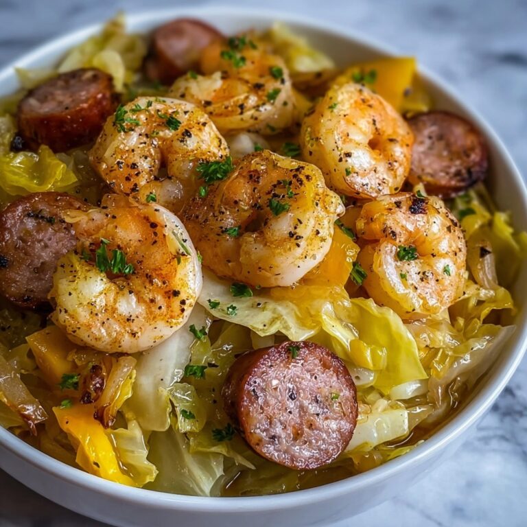 Fried Cabbage with Shrimp & Sausage Recipe