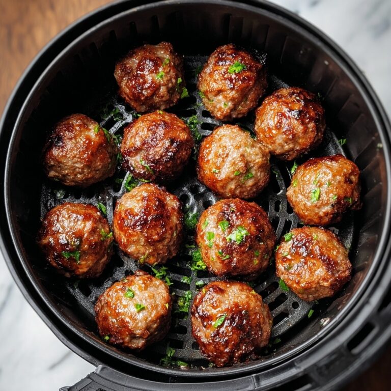 Juicy Air Fryer Beef Meatballs Recipe