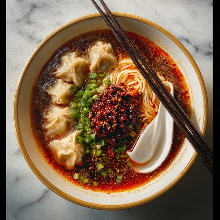 Hot and Sour Dumpling Noodle Soup Recipe