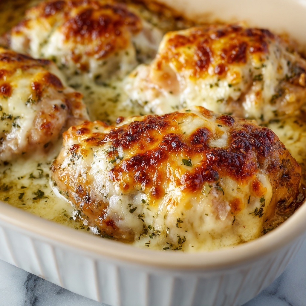 Golden Baked Provolone Chicken Recipe - Recipe Image