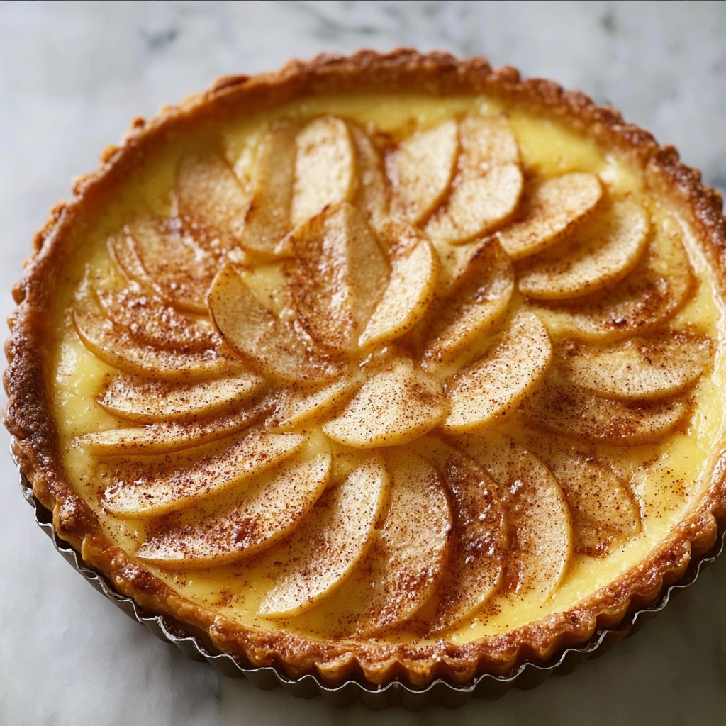 French Apple Custard Pie Recipe - Recipe Image