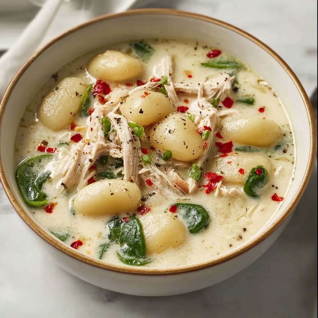 Creamy Chicken Gnocchi Soup Recipe - Recipe Image