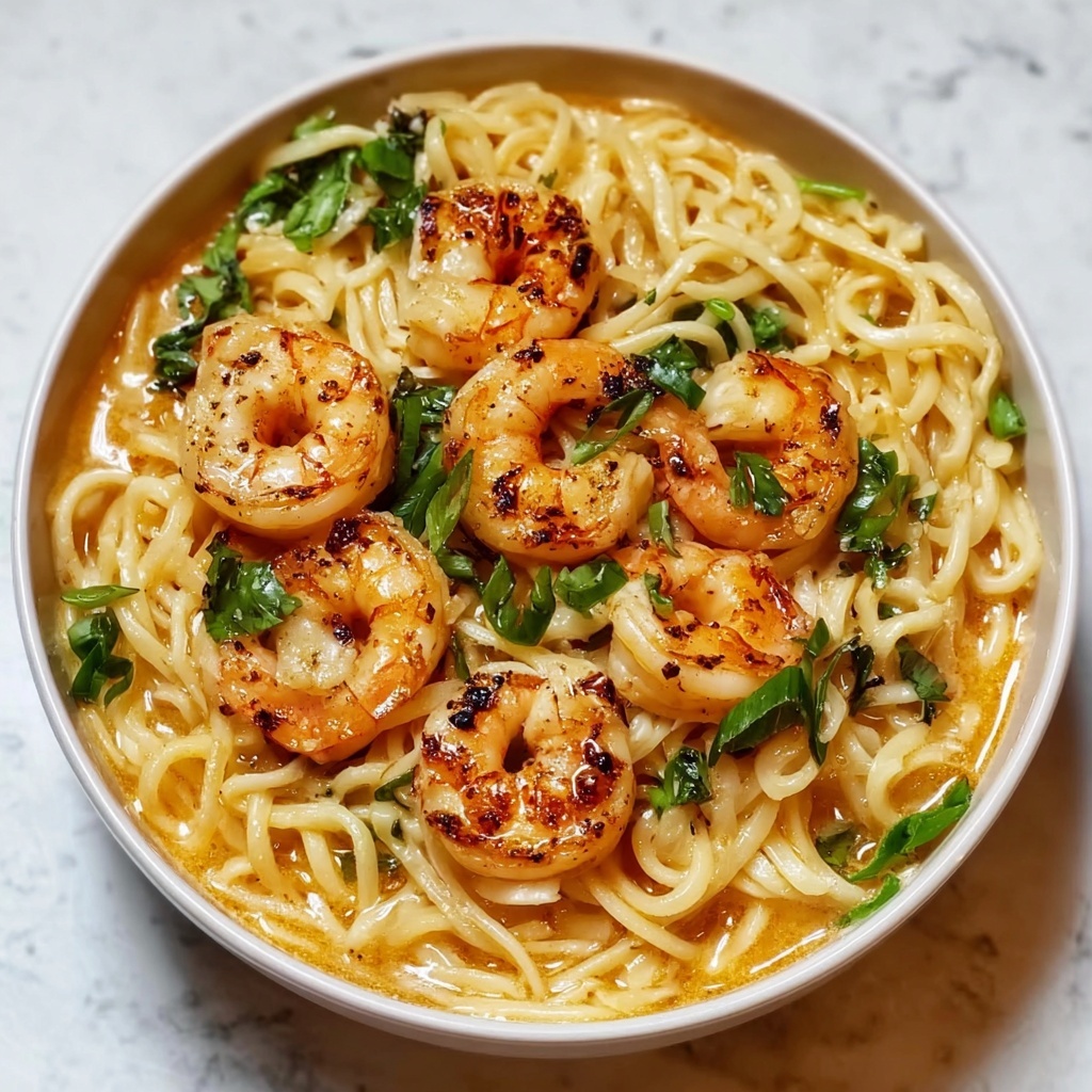 Quick Coconut Shrimp Noodles Recipe - Recipe Image